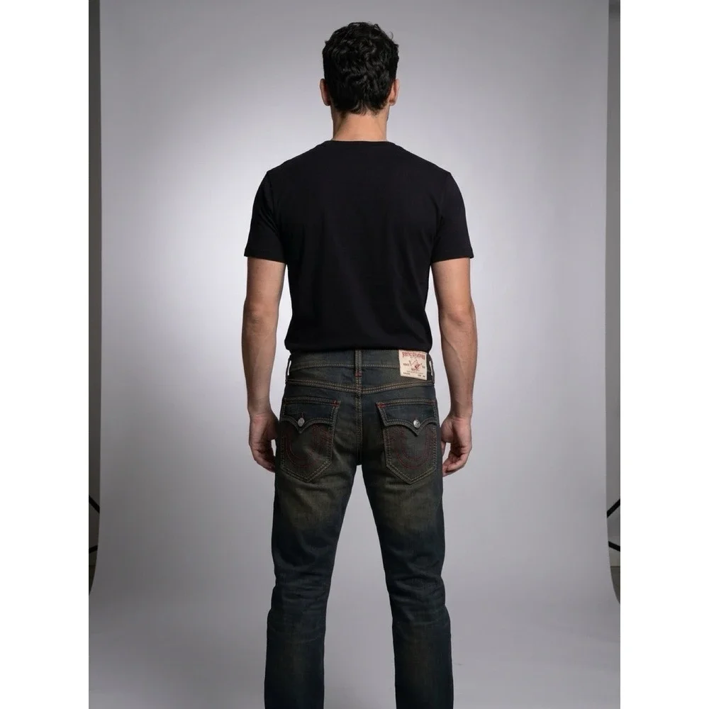 True Religion Jeans Ricky Relax Straight Jean 34x34(30-b69)